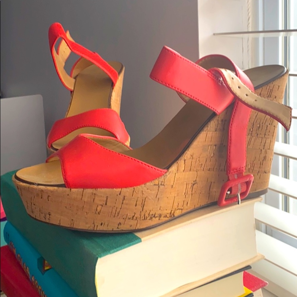 J. Crew Coral Wedges